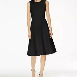 Calvin Klein Black Pleated Dress